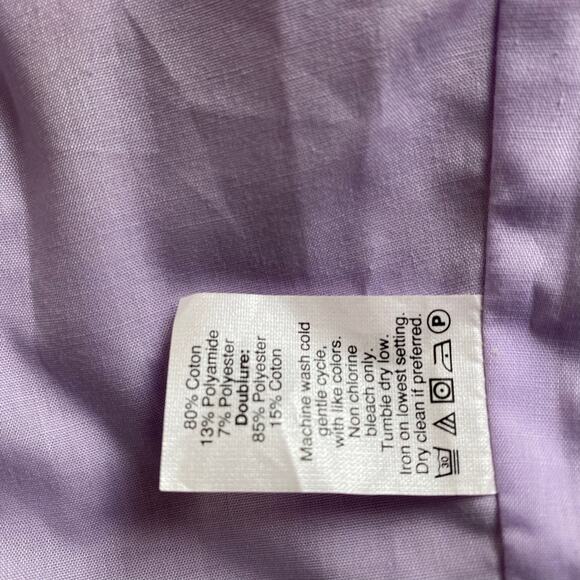 J Crew Purple Lined Mini Dress SZ 4 Career Workwear Occasion Cotton Blend Pocket - Picture 7 of 7